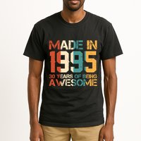Retro Made In 1995 30 Years Of Being Awesome Birthday Tall T-Shirt