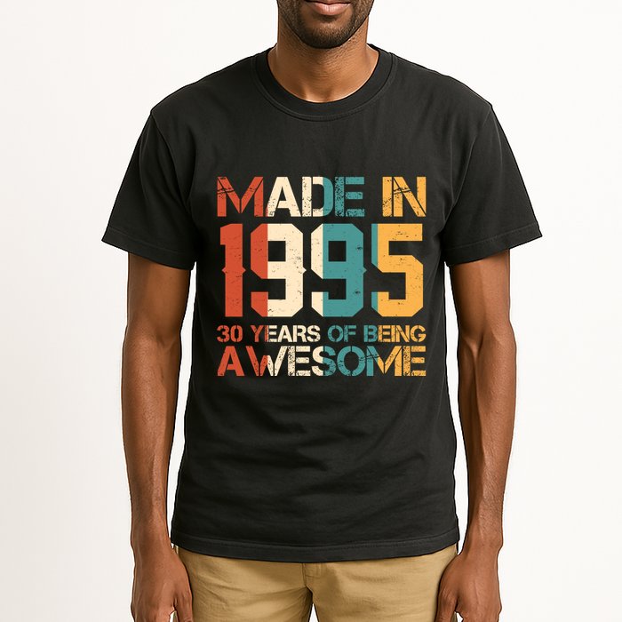Retro Made In 1995 30 Years Of Being Awesome Birthday Tall T-Shirt