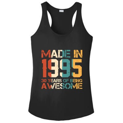Retro Made In 1995 30 Years Of Being Awesome Birthday Ladies PosiCharge Competitor Racerback Tank