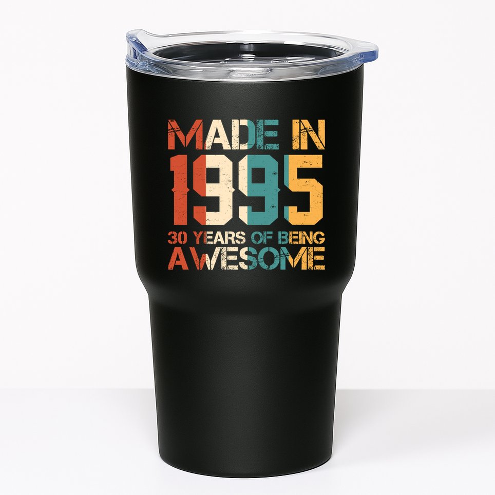 Retro Made In 1995 30 Years Of Being Awesome Birthday Tumbler