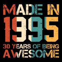 Retro Made In 1995 30 Years Of Being Awesome Birthday Baby Bodysuit