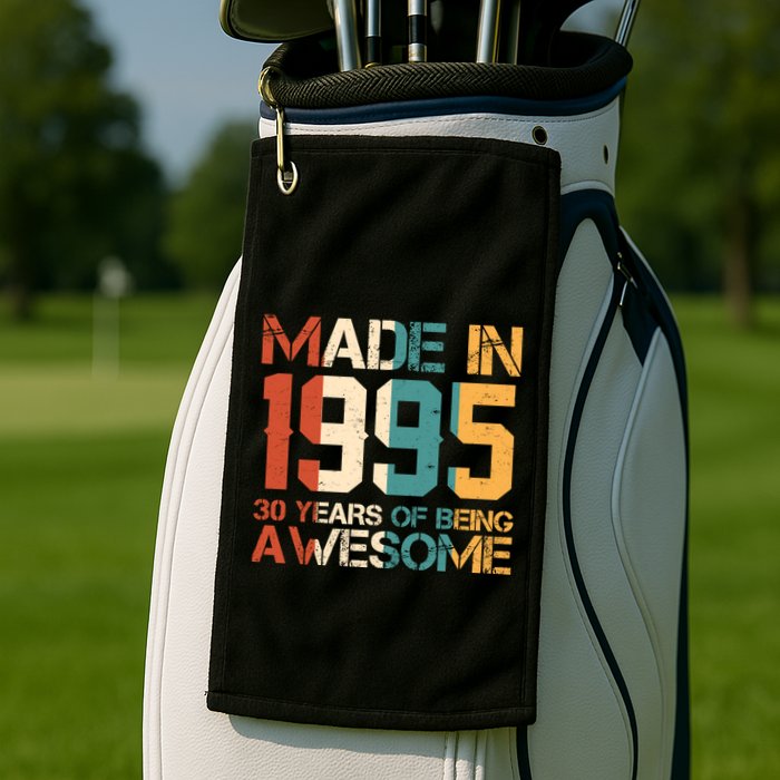 Retro Made In 1995 30 Years Of Being Awesome Birthday Golf Towel
