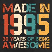 Retro Made In 1995 30 Years Of Being Awesome Birthday Golf Towel