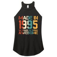 Retro Made In 1995 30 Years Of Being Awesome Birthday Women's Perfect Tri Rocker Tank