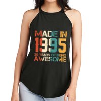 Retro Made In 1995 30 Years Of Being Awesome Birthday Women's Perfect Tri Rocker Tank