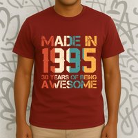 Retro Made In 1995 30 Years Of Being Awesome Birthday T-Shirt