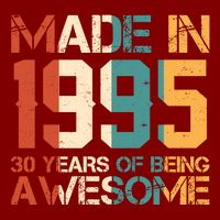 Retro Made In 1995 30 Years Of Being Awesome Birthday Trucker Hat