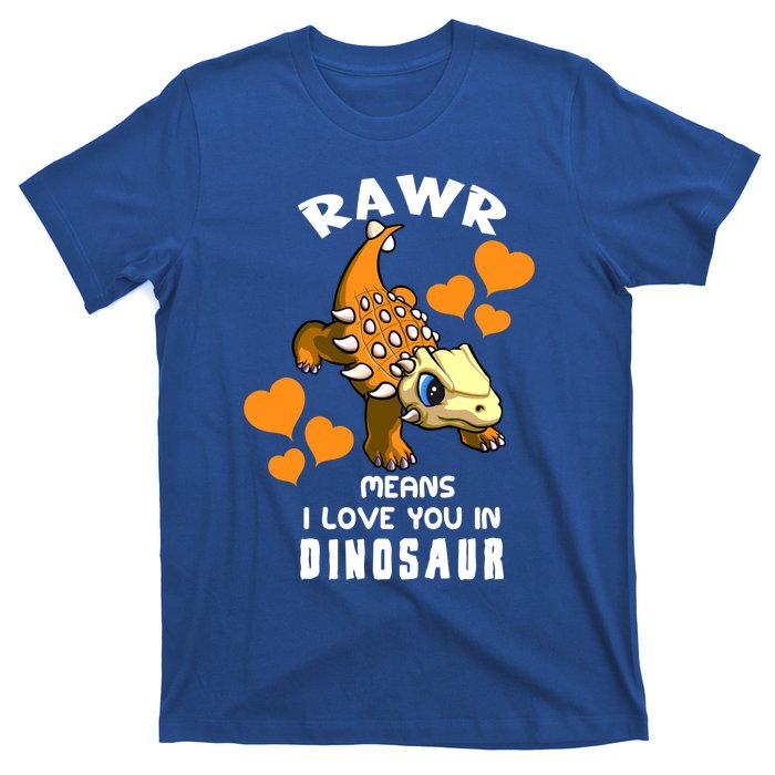 Rawr Means I Love You In Dinosaur Baby Ankylosaurus Design Sweatshirt T-Shirt