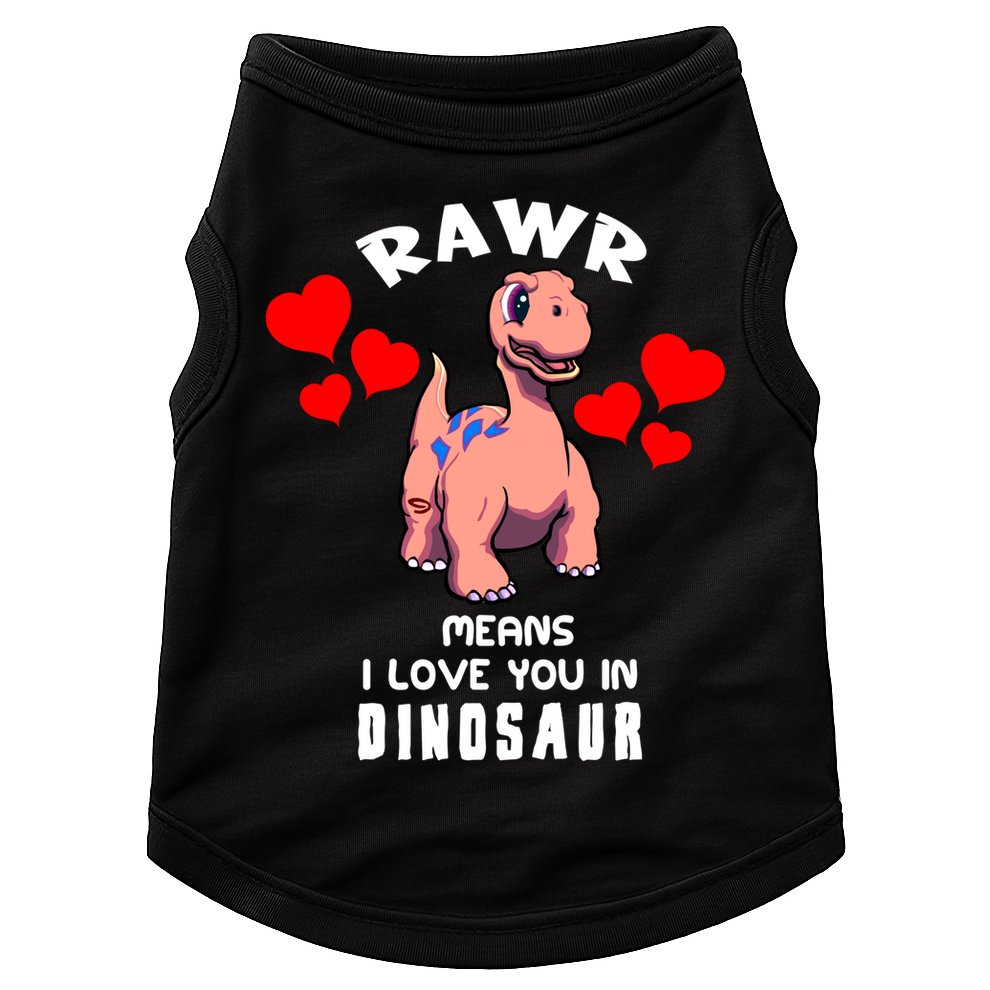 Rawr Means I Love You In Dinosaur Brontosaurus Design Gift Doggie Tank