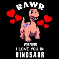 Rawr Means I Love You In Dinosaur Brontosaurus Design Gift Cooling Performance Crew T-Shirt