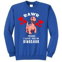 Rawr Means I Love You In Dinosaur Brontosaurus Design Gift Sweatshirt