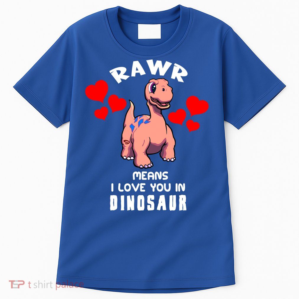 Rawr Means I Love You In Dinosaur Brontosaurus Design Gift Tall T-Shirt