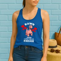 Rawr Means I Love You In Dinosaur Brontosaurus Design Gift Womens Tank Top