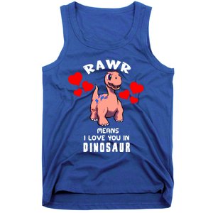 Rawr Means I Love You In Dinosaur Brontosaurus Design Gift Tank Top