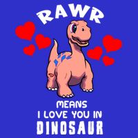 Rawr Means I Love You In Dinosaur Brontosaurus Design Gift Zip Tote Bag
