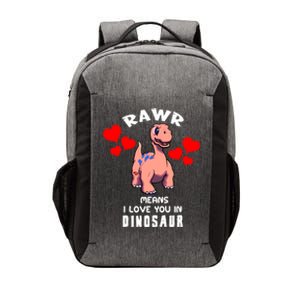 Rawr Means I Love You In Dinosaur Brontosaurus Design Gift Vector Backpack