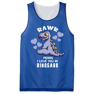 Rawr Means I Love You In Dinosaur Stegosaurus Design Gift Mesh Reversible Basketball Jersey Tank