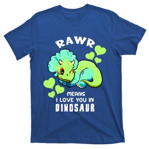 Rawr Means I Love You In Dinosaur Triceratops Design Cute Gift T-Shirt