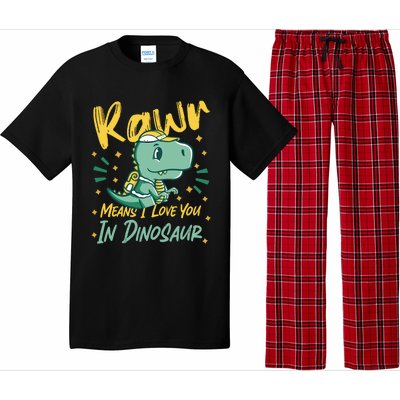 Rawr Means I Love You In Dinosaur Design And Gift Pajama Set