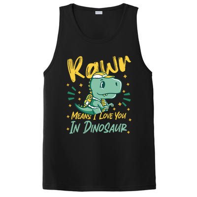 Rawr Means I Love You In Dinosaur Design And Gift PosiCharge Competitor Tank