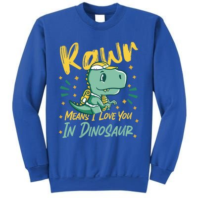 Rawr Means I Love You In Dinosaur Design And Gift Sweatshirt