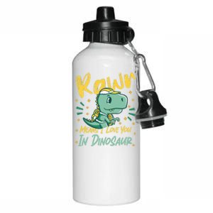 Rawr Means I Love You In Dinosaur Design And Gift Aluminum Water Bottle