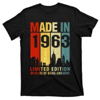 Retro Made In 1963 Limited Edition 60 Years Of Being Awesome T-Shirt