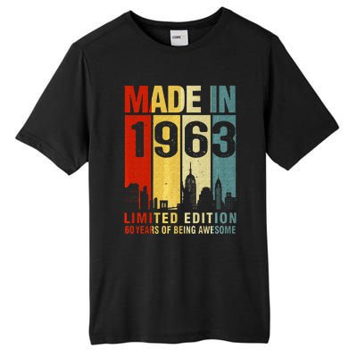 Retro Made In 1963 Limited Edition 60 Years Of Being Awesome Tall Fusion ChromaSoft Performance T-Shirt