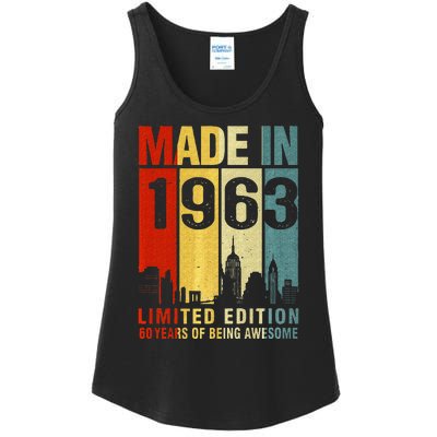 Retro Made In 1963 Limited Edition 60 Years Of Being Awesome Ladies Essential Tank