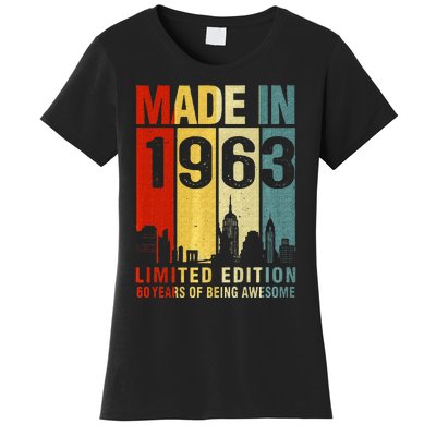 Retro Made In 1963 Limited Edition 60 Years Of Being Awesome Women's T-Shirt