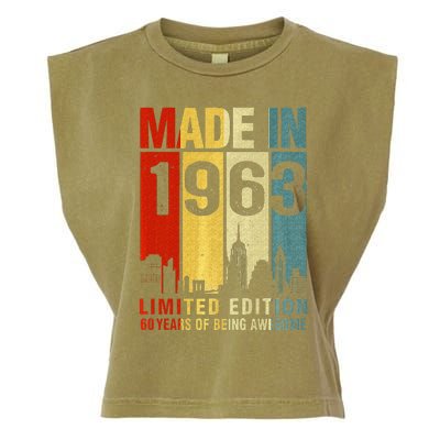 Retro Made In 1963 Limited Edition 60 Years Of Being Awesome Garment-Dyed Women's Muscle Tee