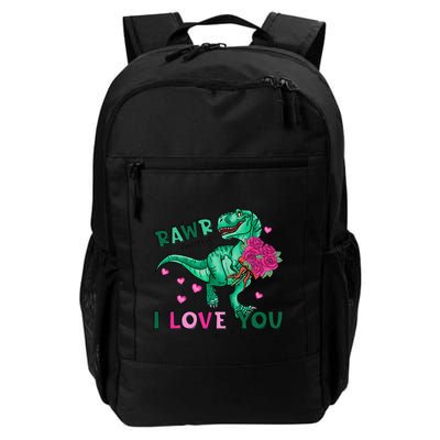 Rawr Means I Love You In Dinosaur Funny Trex Valentines Day Daily Commute Backpack
