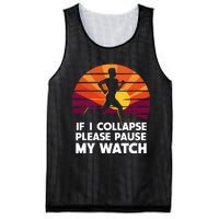 Running Marathon If I Collapse Funny Gift Mesh Reversible Basketball Jersey Tank