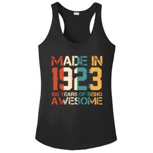 Retro Made In 1923 100 Years Of Being Awesome Birthday Ladies PosiCharge Competitor Racerback Tank