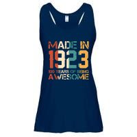 Retro Made In 1923 100 Years Of Being Awesome Birthday Ladies Essential Flowy Tank