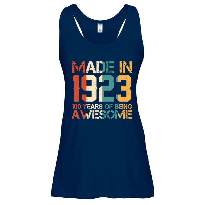 Retro Made In 1923 100 Years Of Being Awesome Birthday Ladies Essential Flowy Tank