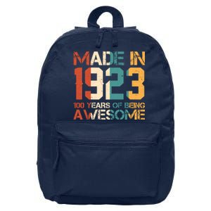 Retro Made In 1923 100 Years Of Being Awesome Birthday 16 in Basic Backpack