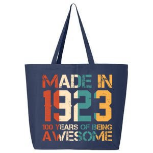 Retro Made In 1923 100 Years Of Being Awesome Birthday 25L Jumbo Tote