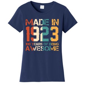 Retro Made In 1923 100 Years Of Being Awesome Birthday Women's T-Shirt