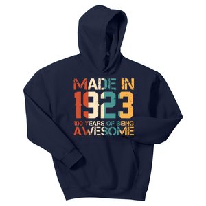 Retro Made In 1923 100 Years Of Being Awesome Birthday Kids Hoodie