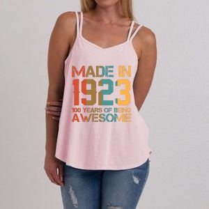 Retro Made In 1923 100 Years Of Being Awesome Birthday Women's Strappy Tank