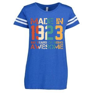 Retro Made In 1923 100 Years Of Being Awesome Birthday Enza Ladies Jersey Football T-Shirt