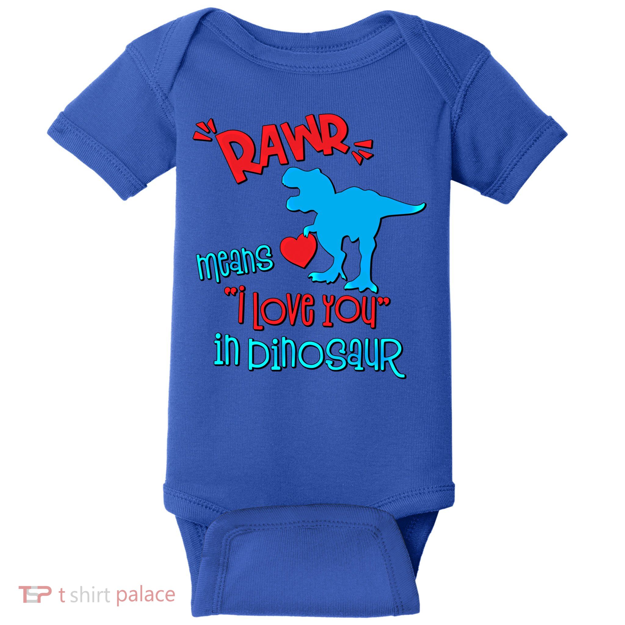 Rawr Means I Love You In Dinosaur Funny Valentine Gift Baby Bodysuit
