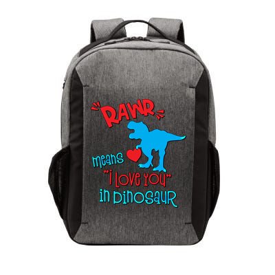 Rawr Means I Love You In Dinosaur Funny Valentine Gift Vector Backpack