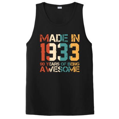 Retro Made In 1933 90 Years Of Being Awesome Birthday PosiCharge Competitor Tank