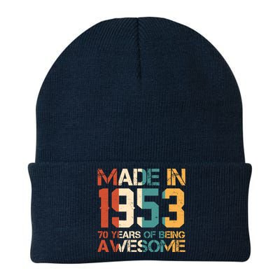 Retro Made In 1953 70 Years Of Being Awesome Birthday Knit Cap Winter Beanie