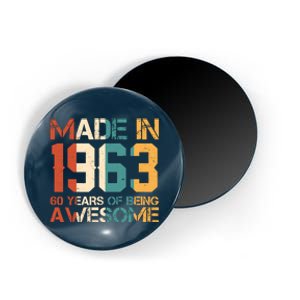 Retro Made In 1963 60 Years Of Being Awesome Birthday Magnet