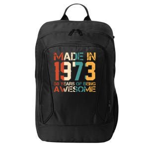 Retro Made In 1973 50 Years Of Being Awesome Birthday City Backpack