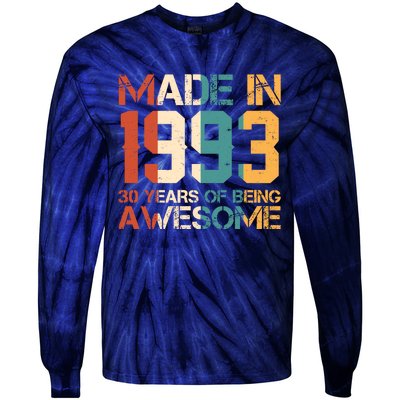 Retro Made In 1983 40 Years Of Being Awesome Birthday Tie-Dye Long Sleeve Shirt