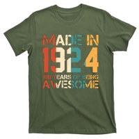 Retro Made In 1924 100 Years Of Being Awesome Birthday T-Shirt